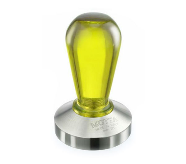 MOTTA tamper "RAINBOW" 58mm flat - yellow handle